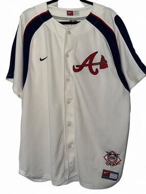 Vintage MLB Atlanta Braves Jeff Francoeur # 7 Nike baseball jersey size XXL